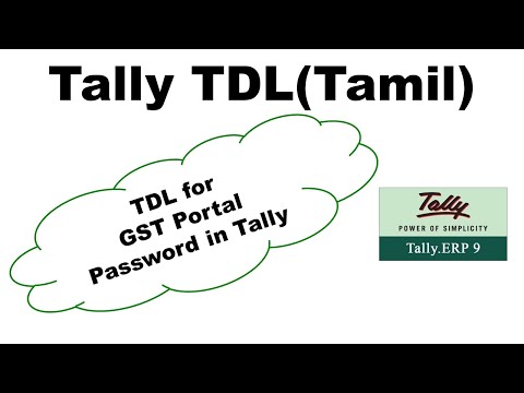 FREE TDL FOR SAVING GST PORTAL PASSWORD IN TALLY