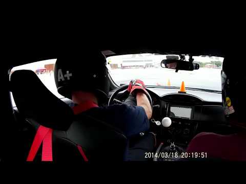 BRZ drift in SCCA run Harrisburg Farm Show 7-22-2018 Run 1 AM event -In-car