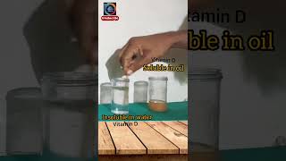 vitamin D chemical reactions with water and oil#science #chemistry #short