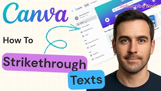 How To Strikethrough in Canva | Canva Text Formatting Tutorial 2025