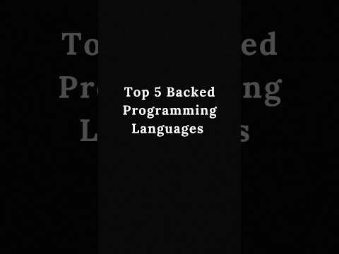 Top 5 Backed programming languages