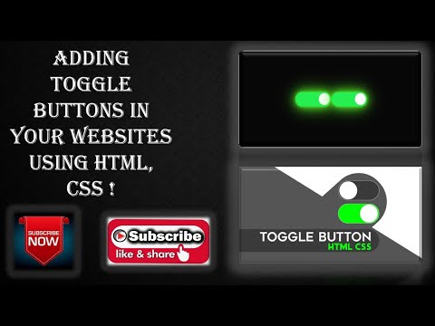 Adding Toggles/Switches in Your Websites using HTML and CSS !