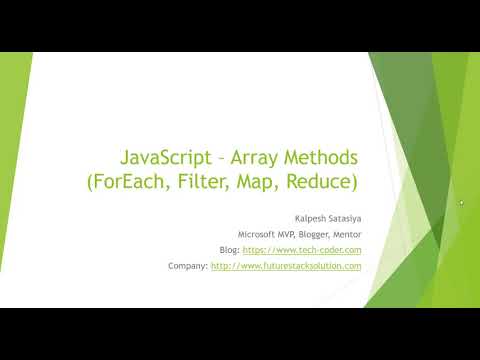 JavaScript Array Methods (ForEach, Filter, Map and Reduce)