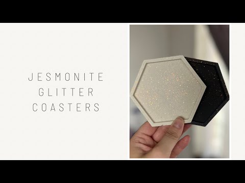Jesmonite Glitter Coasters | Soooooo Pretty!