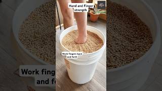 Get a Grip: Rice or Bean Bucket Exercise for Stronger Hands 🪣🍚 #fitness #hand #grip