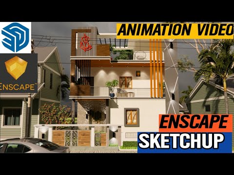 project -11 ।sketchup with enscape। #thecivilinspired #enscape #enscapesketchup