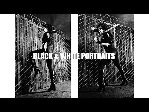 Edgy Urban Photoshoot BTS | Black & White Portraits with Flash + Cinematic Lighting