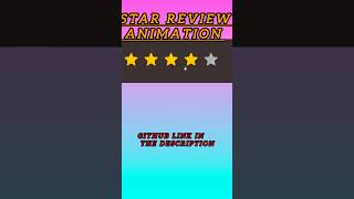 HTML, JS, CSS Design: Interactive Star SVG Logos Rating and Review