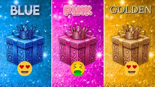 Pick Your Gift! 🎁 3 Gift Box Challenge (Pink, Rainbow, Blue Edition) 😜