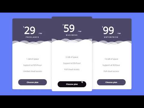 Free 7 responsive pricing table design HTML CSS templates
