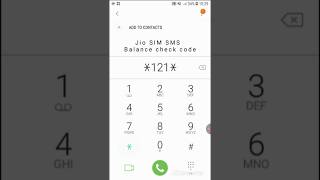 jio sim se sms balance check karne ka code #jio#jiointernet#viral