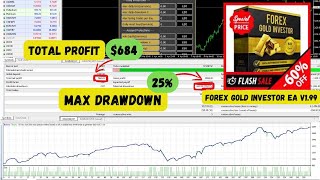 $634 Profit With 25% Draw down Forex GOLD Investor EA V1.99 | Get Now In Cheap Price