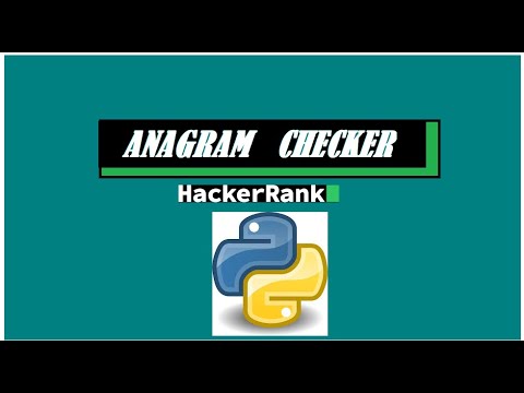 Anagram Checker | Hackerrank Problem | Checking two strings is an anagram of each other