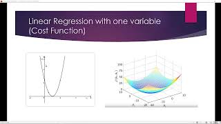 Linear Regression with One Variable (Cost Function - Gradient Descent)