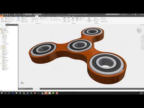 Autodesk Inventor super fast fidget spinner model
