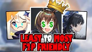 RATING Gacha Games F2P FRIENDLINESS from WORST TO BEST! | Popular Gacha Games F2P friendliness list.