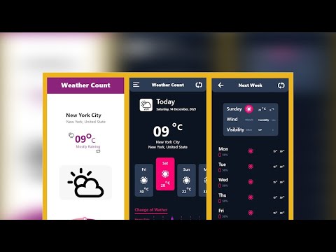 Wather App Design | UX-UI | UI Design | Adobe XD | Graphio Codex