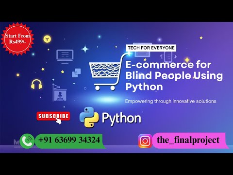 🛍️ E-commerce for Blind People Using Python | 👨‍🦯 Voice-Controlled Shopping App | Check DesCription