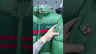 Gucci down jacket, shining with classic elements, showcasing the charm of luxury brands#gucci