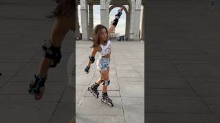 Girl skating in Moscow Russia VDNKH park #lifeinrussia