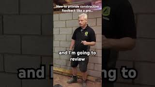 How to give constructive feedback like a pro #builder #construction