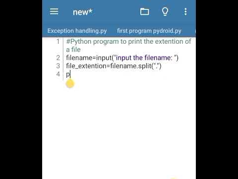 Python program to print the extension of a File