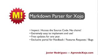 Markdown Parser for Xojo