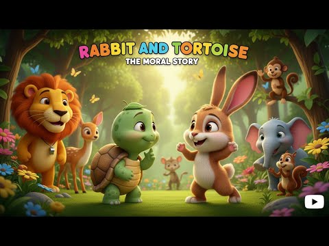 The Rabbit and the Tortoise Story | Moral Story for Kids | English Animated Story | | Learn Patienc