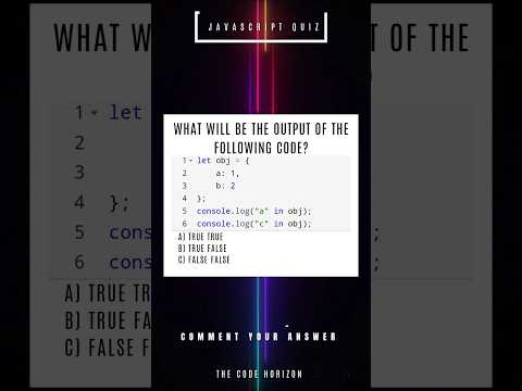JavaScript Quiz Challenge - Question 17: Revealing, concept of object in javascript?#javascriptquiz