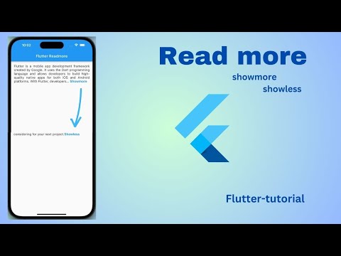 How to create Readmore text using flutter[2023] -- (Android and IOS) || Learn Flutter