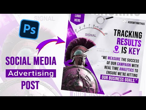 Create Professional Social Media Post for Digital Agency Photoshop #tutorial #photoshop #design