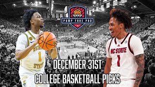 NCAA COLLEGE BASKETBALL PICKS FOR DECEMBER 31