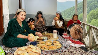 Rural Life in Northern Iran |‌ Making Traditional Ciabatta Bread, Homemade Butter & Kashk Recipe