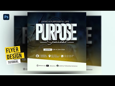 Graphic Design Course | How to design a Creative Flyer in Photoshop Part 2