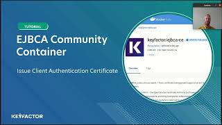 PKI Docker Container – Issue Client Authentication Certificate using EJBCA