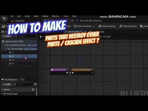 Cascade Destructible, Dynamic Parts Chaos Destruction based on other parts Destruction #unrealengine