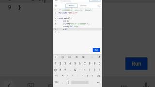 conditional operator example # c programming # coding guru #shorts😎