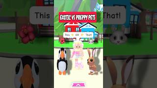 🦁🐷This or That!? EXOTIC vs PREPPY Pets! Adopt Me! #adoptmeroblox  #robloxadoptme #adoptme