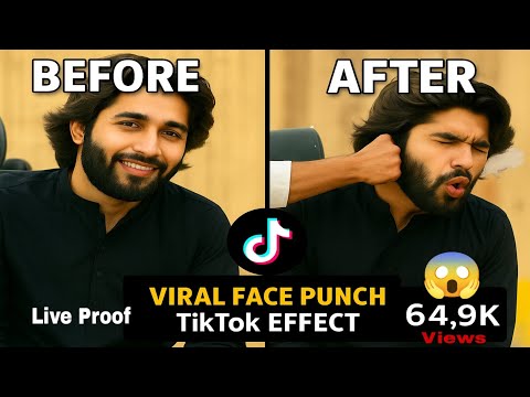 Viral Punch Face TikTok Effect/How to Create Punch Face Video/Face pe Muka  Marne wali video editing