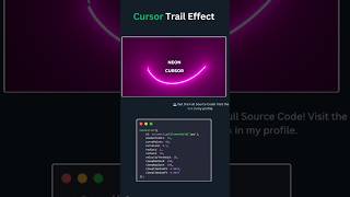 Curser Trail Effect #webdesign #css
