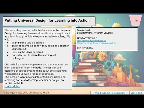Session 5A: Putting Universal Design for Learning into Action