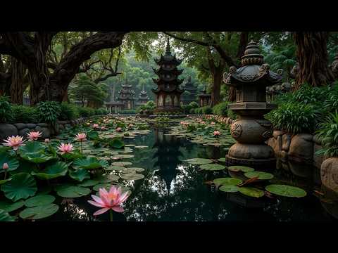 Relaxing Asian Music & Ancient Temples - Guzheng, Pipa, Shamisen Sounds for Sleep