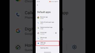 Default SMS Settings || #shorts