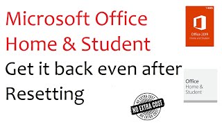 Get your MS office back after reset | Home & Student | Microsoft Office