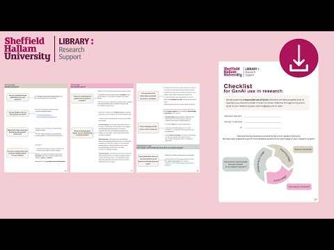 Checklist for GenAI use in research at Sheffield Hallam