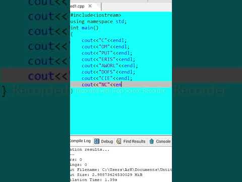 Endl Manipulator 👌😊 #c++ #coding #shorts #youtubeshorts