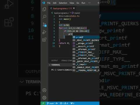 "FizzBuzz" in C – Quick and Easy Code! #youtubeshorts #codeing #computerprogramming #coding #python