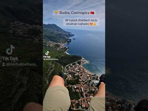 W takich chwilach życie smakuje najlepiej 🤩👌🪂 Budva 🇲🇪#czarnogóra #budva #parachute #podróże #travel