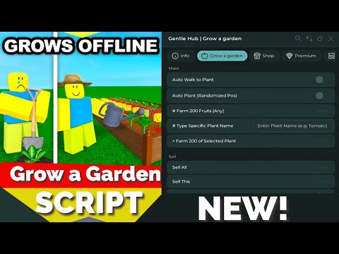 Grow A Garden Script 📜 - Dupe, Infinite Seed Packs, Auto Finish Event, Auto Plant & More! 🍄