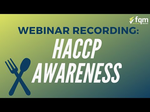 HACCP Awareness Training (Webinar Recording)